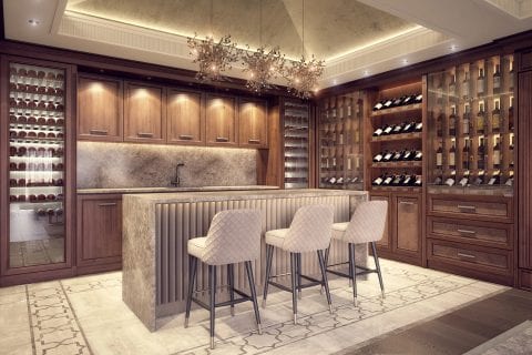 Luxury wine room